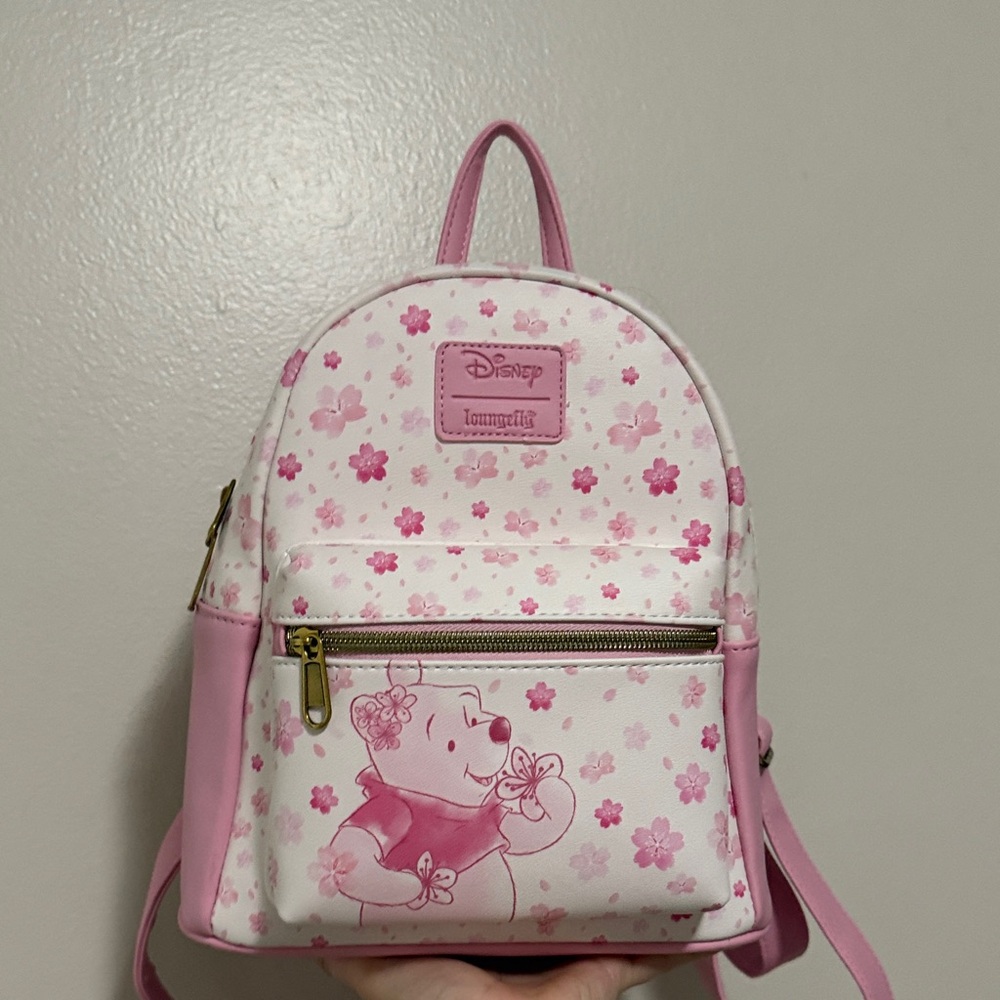 Loungefly Pink and White Disney Backpack